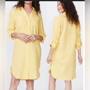 Monrow 100% Cotton Gauze Knee Length Shirt Dress Size Medium